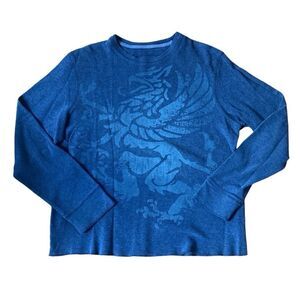 Vintage Y2K Urban Pipeline Waffle Knit Thermal Long Sleeve Size XXL affliction